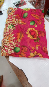 Kalamkari cutwork dupattas for Lehengas, gowns & half sarees