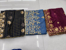 Load image into Gallery viewer, Organza checked duppatta
