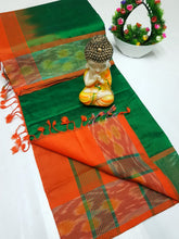Load image into Gallery viewer, Handloom tripura silk sarees with pochamalli border
