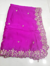 Load image into Gallery viewer, Chiffon cutwork lehenga Dupatta
