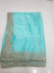 Chiffon cutwork lehenga Dupatta