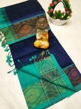 Load image into Gallery viewer, Handloom tripura silk sarees with pochamalli border
