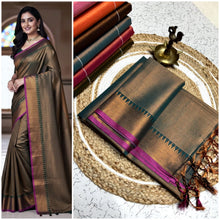 Load image into Gallery viewer, Tissue Linen Silk Sarees - Sheetal Fashionzz
