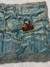 Load image into Gallery viewer, Space silk designer party wear sequence border sarees

