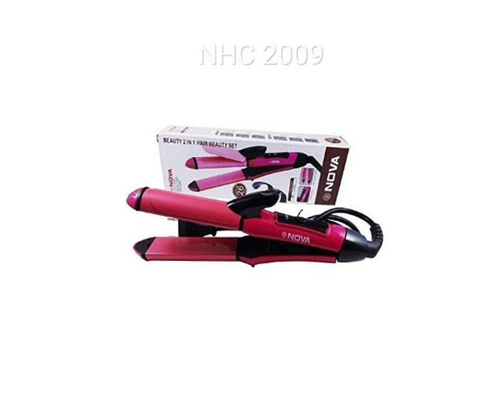 NOVA NHC-2009 Curler and Straightener for Hair Beauty -Set of 2 in 1