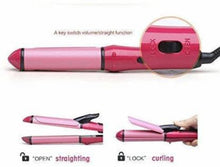 Load image into Gallery viewer, 2-In-1 Ceramic Plate Hair Straightener &amp; Curler
