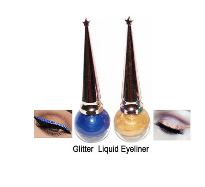 Long Wearing Liquid Eyeliner Water Proof Gold With Blue