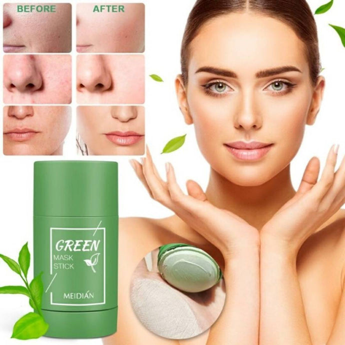 NEW Portable Face Clean Mask Stick Green Tea Moisturizing Skin Deep Clean Face Mask Cleans Pores Dirt Hydrating Whitening  (40 g)
