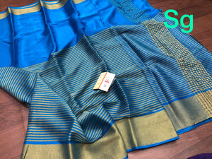 Mysore Silk Wrinkle Crepe Sarees - Sheetal Fashionzz