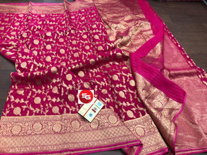 Khaddi Banarasi Georgette Sarees - Sheetal Fashionzz