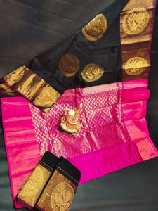 Chanderi Peacock Butta Silk Cotton Sarees - Sheetal Fashionzz