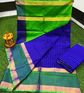 Pure Uppada Mahanati Checks - Sheetal Fashionzz