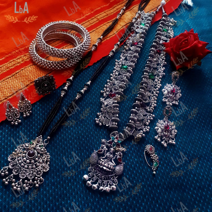 Oxidised Silver Combo Set - Sheetal Fashionzz