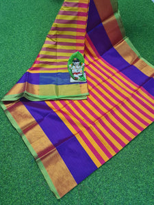 Tripura cottion sarees with Running Blouse - Sheetal Fashionzz