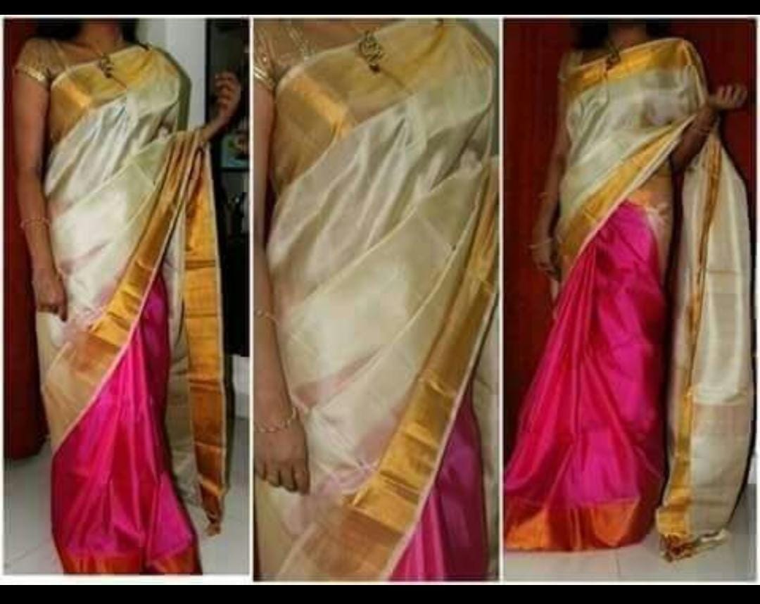  TRIPURA PURE HANDLOOM HALF N HALF PATTU SAREES - Sheetal Fashionzz