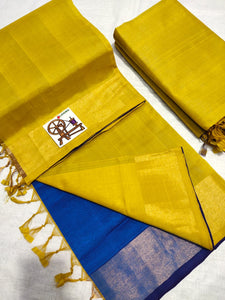  TRIPURA PURE HANDLOOM HALF N HALF PATTU SAREES - Sheetal Fashionzz