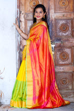 Load image into Gallery viewer, Handloom Tripura silk tri colours sarees - Sheetal Fashionzz
