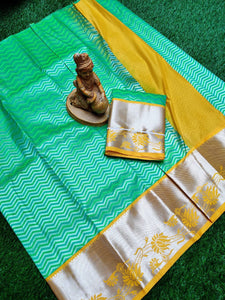 Kanchi pattu pavadas with blouse - Sheetal Fashionzz