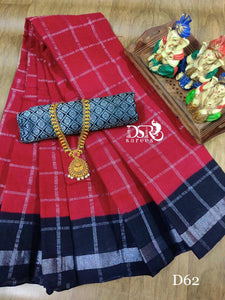 DSR-DD silver Sungudi Sarees with silver stripes - Sheetal Fashionzz