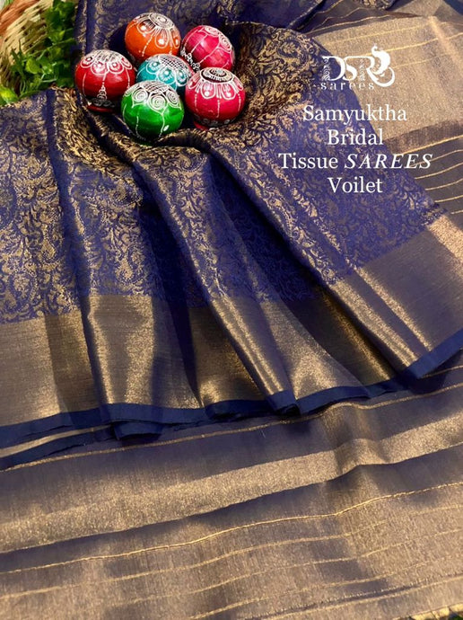 DSR-Samyuktha Bridal Tissue Sarees - Sheetal Fashionzz