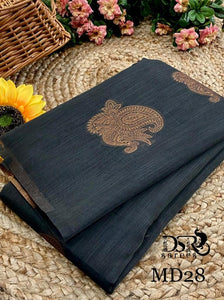 Dsr Modal saree with allover copper gicha buttis - Sheetal Fashionzz