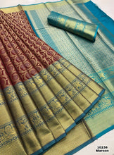 Load image into Gallery viewer, Kanchivaram silk weaving sarees - Sheetal Fashionzz
