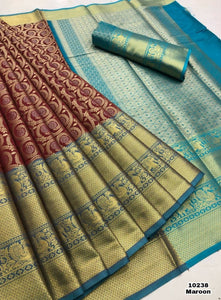 Kanchivaram silk weaving sarees - Sheetal Fashionzz