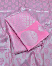 Load image into Gallery viewer, Dsr Silver Banarasi Khatan silk sarees - Sheetal Fashionzz
