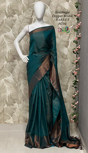 Dsr Alaimagal Bridal Copper Tissue Soft Silk Sarees - Sheetal Fashionzz
