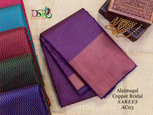 Load image into Gallery viewer, Dsr Alaimagal Bridal Copper Tissue Soft Silk Sarees - Sheetal Fashionzz
