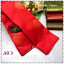 Load image into Gallery viewer, Akc Sarees Kanchi Bridal Copper Pattu - Sheetal Fashionzz
