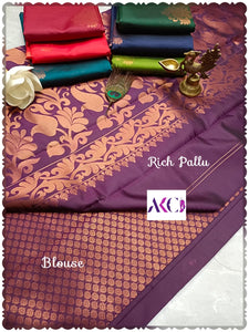 Akc Sarees Kanchi Bridal Copper Pattu - Sheetal Fashionzz