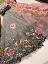 Load image into Gallery viewer, Netted self sequence Lehengas with heavy cut work border - Sheetal Fashionzz
